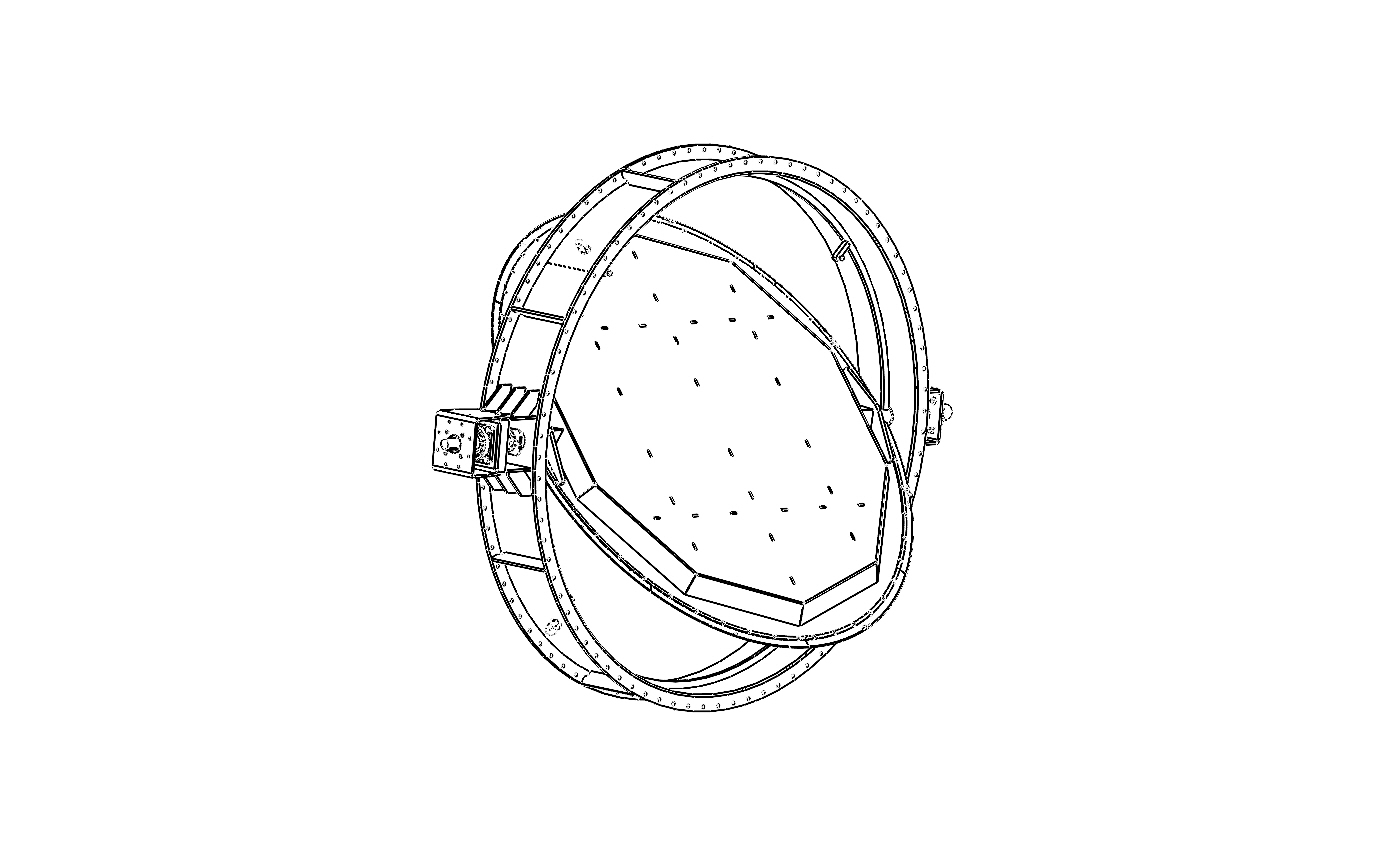 Gas damper valve flanged medium temperature
