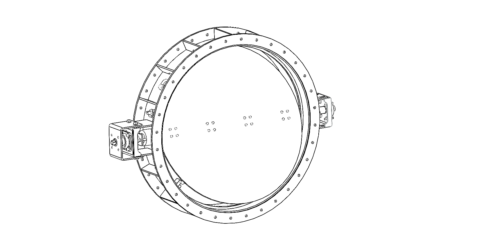 Damper valve flanged normal temperature tight