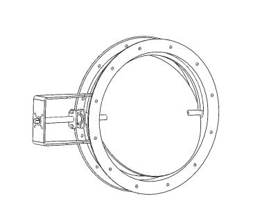 Gas damper valve flanged normal temperature