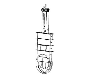 Gas guilotine valve flanged medium